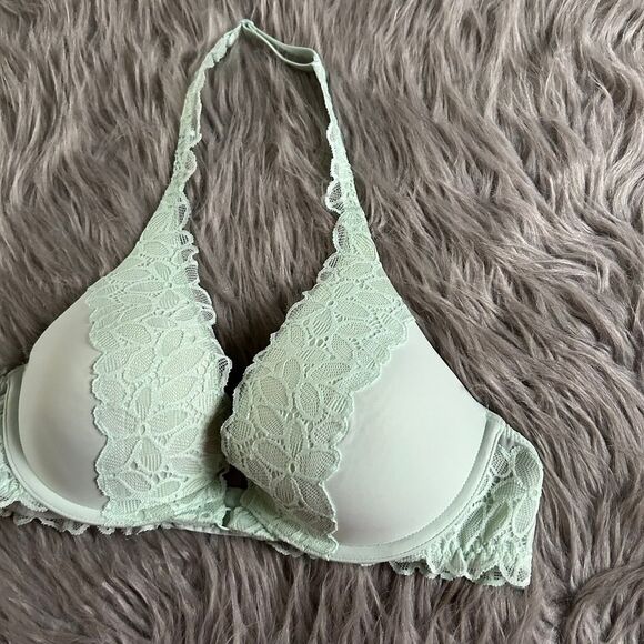 Aerie Lightly Lined Bra‎ Womens Size 34B Halter Top Strap Underwire Back Closure - Picture 3 of 8
